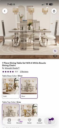 Dining table and chairs