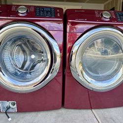 Samsung Stackable Front-Load Washer and Dryer (Merlot)