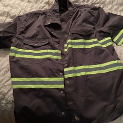 Safety Button Down Shirt Xl