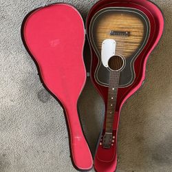 Vintage Silvertone Parlor Guitar And Case