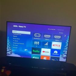 ONN. ROKU 43 IN FLAT SCREEN TV