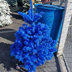 Flocked Christmas Trees 