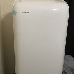 Toshiba 7,000 BTU Portable Air Conditioner Cools 300 Sq. Ft. with Dehumidifier and Remote in White