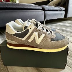 Men's New Balance 574 Core Casual Shoes - Brown White - Size 8.5, 9.5, 11.5