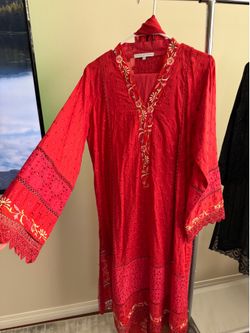 Large Red Pakistani Dress