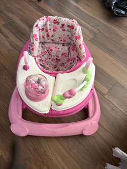 Pink Baby Walker with Activity Tray