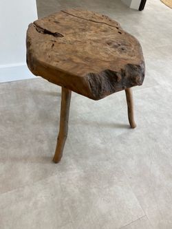 Reclaimed wood side table