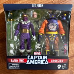 Marvel Legends Captain America Baron Zemo & Arnim Zola 2-Pack Hasbro NEW SEALED!