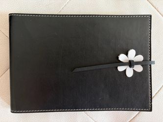 Leather Photo Album With Flower