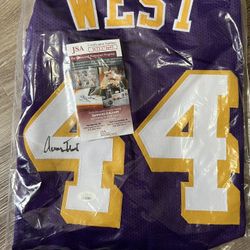 Jerry West Authentic Signed Purple Lakers Jersey 