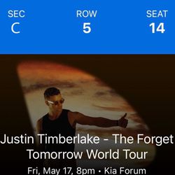 Justin Timberlake Floor Seats May 17th 