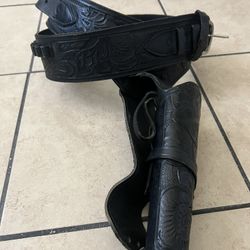 Real Leather Western Gun Belt For Toy Gun