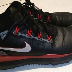 Nike TW13 2013 Black Red 599416-001 Tiger Woods Golf Shoes Men's Size 10