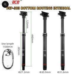Dropper Seatpost MTB 125mm Travel 27.2/30.9/31.6mm Internal Cable Routing Remote