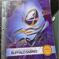2013-14 Official Yearbook OF The Buffalo Sabres Signed By Drew Stafford 