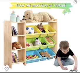 Cozy Castle Toy Storage Organizer, 4 Tier Kids Bookshelf With Drawers, 9 Cube Storage Organizer Bookcase Toy Cabinet For Playroom, Nursery, Classroom, Bedroom, Living Room
