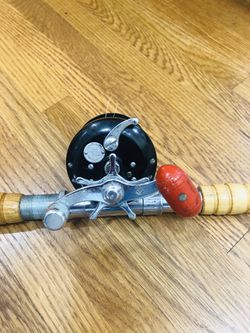 Custom vintage fishing rod with reel