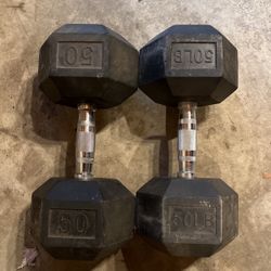 50 Pound Dumbbells 
