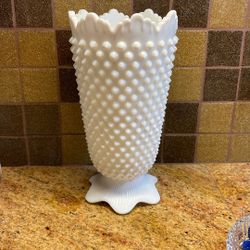 Fenton Hobnail Vase 9” 