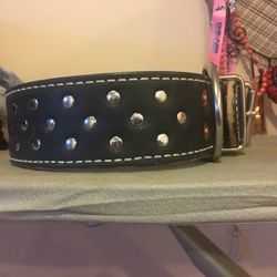 Custom handmade leather dog collar and lead