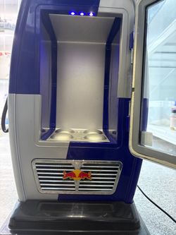 Red Bull gas pump mini fridge