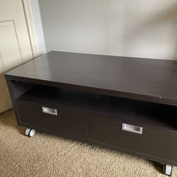 Black Rolling Coffee Table 