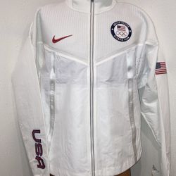 $450 Nike Team USA Medal Stand Olympics Windrunner Jacket Mens MEDIUM CK4552-100 BRAND NEW NEVER WORN!