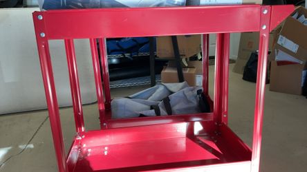 Red Metal Push Cart