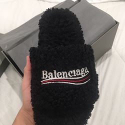Brand New Balenciaga Fur Slides