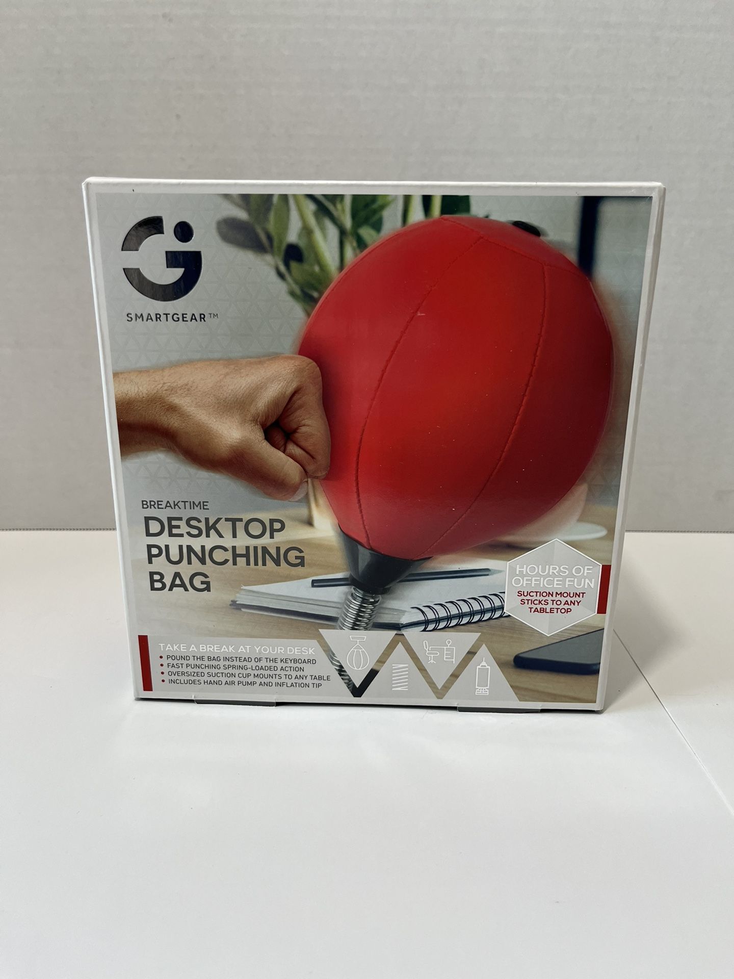 SmartGear Desk Punching Bag Red Desktop & Office Punch Bag with Suction Cups