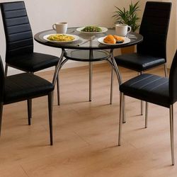 Black ⚫️ Dining Table 🍽 Juego De Comedor 