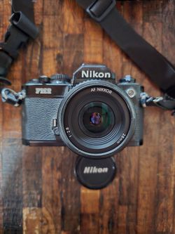 Nikon FM2 + Series E camera body & third-party 28mm f/2.8 lens