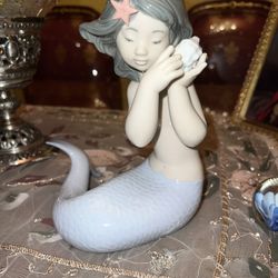NAO BY LLADRO SOUNDS OF THE SEA MERMAID #1367   SEA SHELL FANTASY 