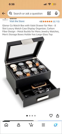8 slot watch box with drawer