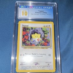 Togepi Neo Genesis Unlimited CGC PRISTINE 10