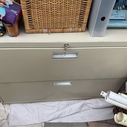 Metal filing cabinets