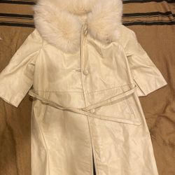 Furry Leather Coat 
