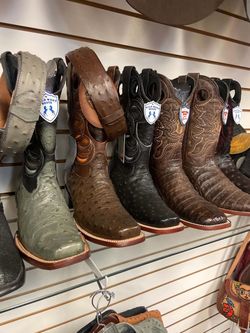Botas vaqueras de Piel original punta cuadrada