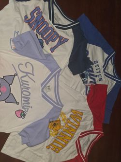 Stitch Snoopy Kuromi Winnie the Pooh cropped shirts size women's xs-S (or girls xl 14-16)