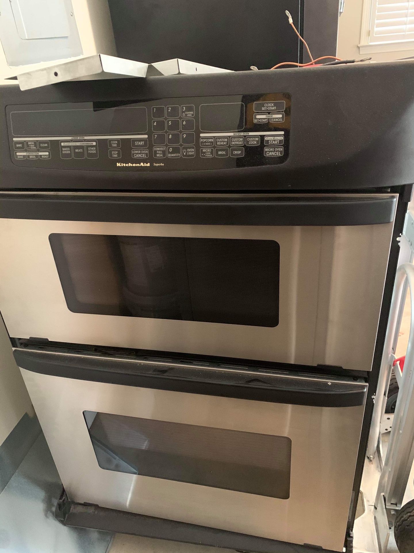 Selling wall oven kitchen aid with microwave/ convention oven.. works perfectly fine.