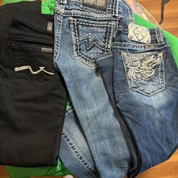 Miss Me And 7For All Mankind Designer Jeans