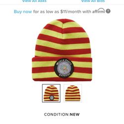 Supreme World Peace Beanie Red Stripe One Size *Authentic