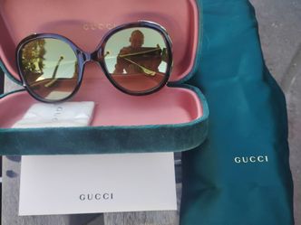 Authentic Gucci Sunglasses GG0226S Tortoise/Green
