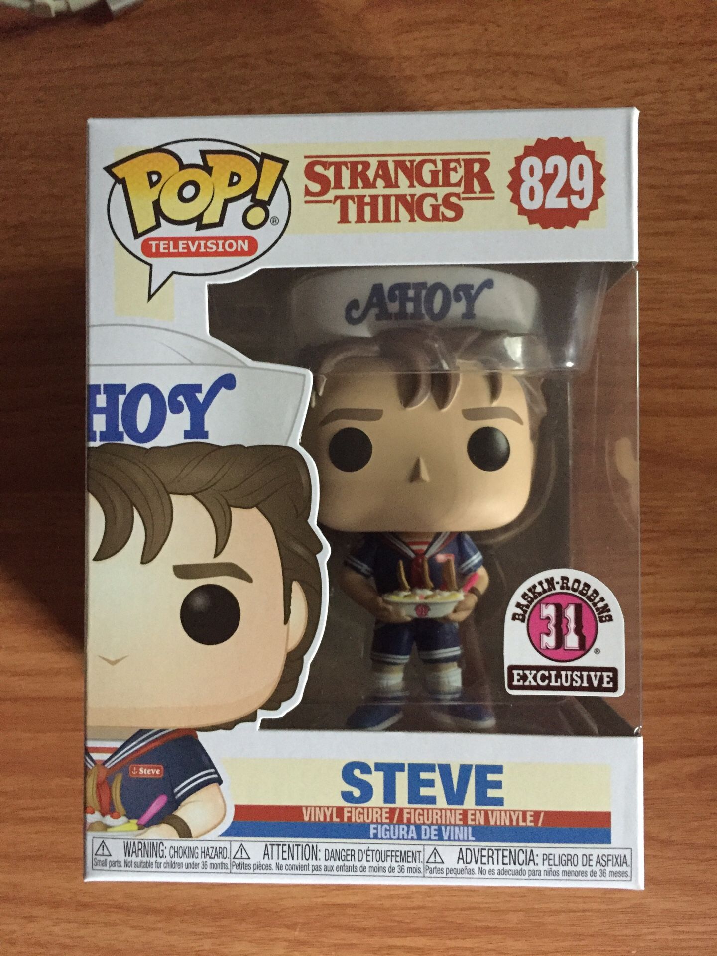 Funko pop stranger things Steve ahoy baskin Robbins exclusive for