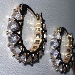 Crystal Hoop Earrings 