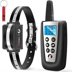 Bark Collar with Remote, Automatic Bark and Training Collar Combo with Beep, Vibration, Shock, Auto Bark Mode, Up to 3300ft Range Dog Shock Collar for