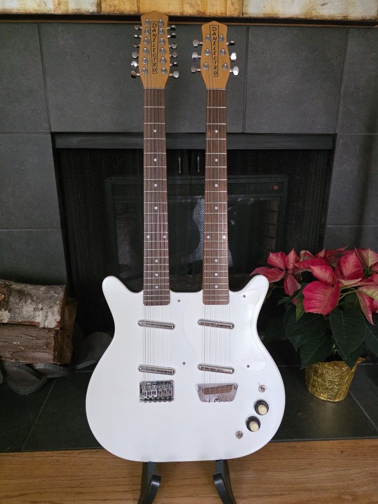 '99 Danelectro 6 12 Double Neck Electric Guitar Made in Korea