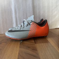 Nike Mercurial Miracle FG Gray Orange Football Soccer Boots US 5  