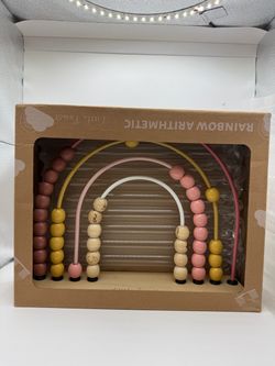 Wooden Rainbow Abacus Beads Counting Toys