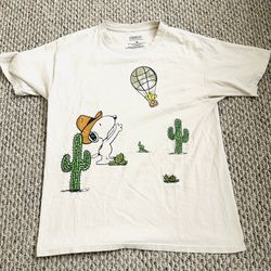 Snoopy & Woodstock Peanuts Western Women's T-Shirt Size Medium